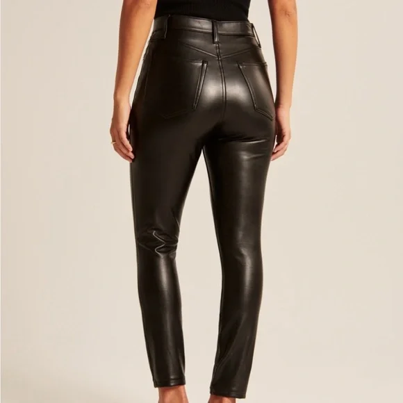 Vegan Leather High Rise Skinny Pants - Picture 2 of 7